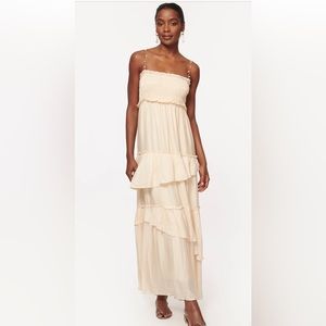 Cami NYC Beige Tiered Maxi Dress